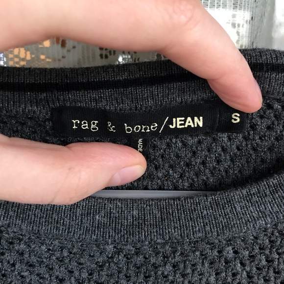 Gray Open Back Rag and Bone Sweater - Picture 3 of 4